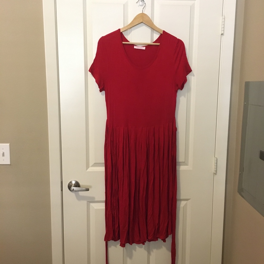 Neesees Red Flowy Dress